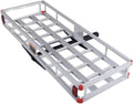 Stylish Hitch Cargo Carrier, Aluminum Trailer Hitch Cargo Carrier Fits 2â Receiver, 60â x 22â x 7â Mount Luggage Rack, Vehicle Cargo Basket for SUV, Truck, Car, 500LBS Capacity