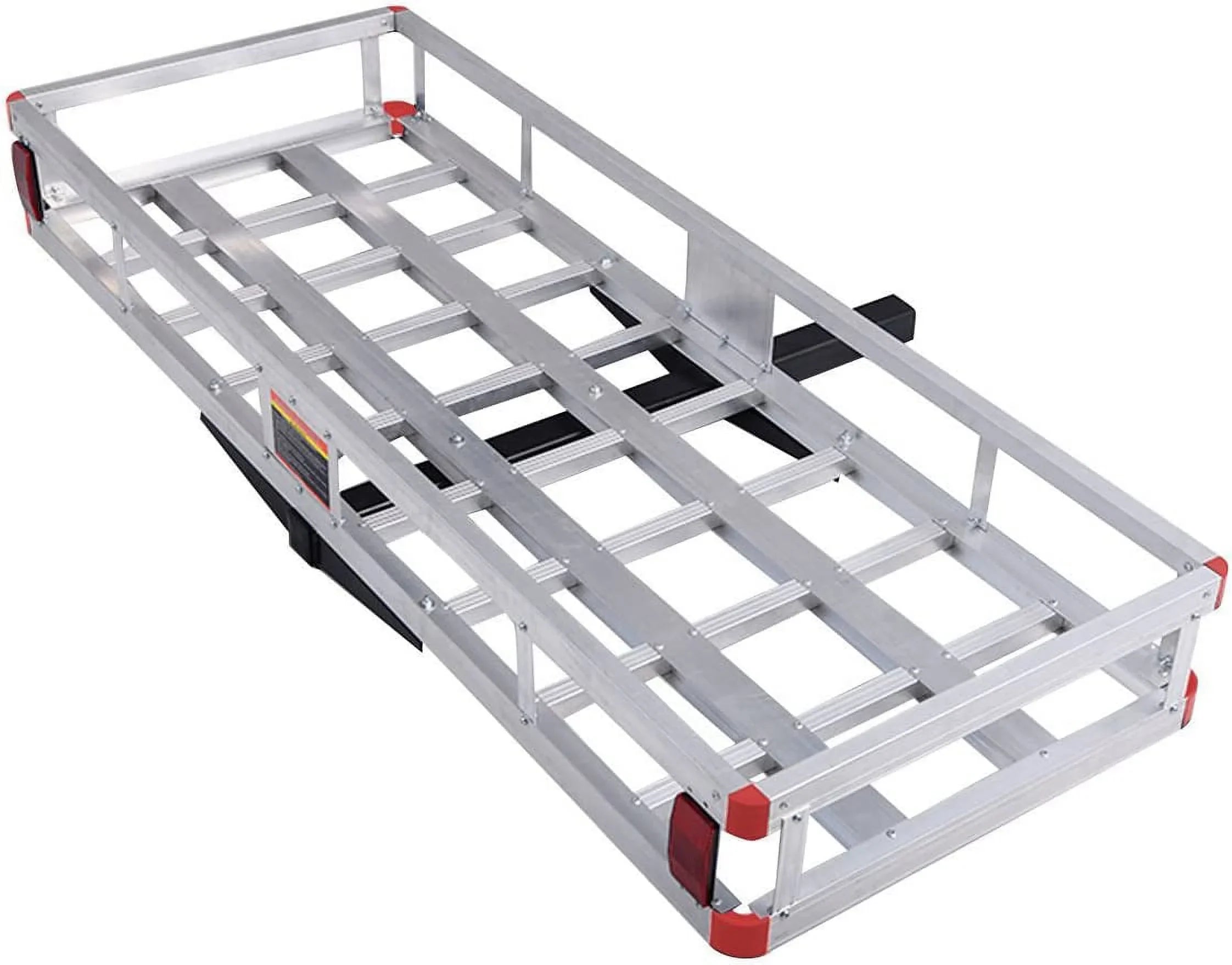 Stylish Hitch Cargo Carrier, Aluminum Trailer Hitch Cargo Carrier Fits 2â Receiver, 60â x 22â x 7â Mount Luggage Rack, Vehicle Cargo Basket for SUV, Truck, Car, 500LBS Capacity