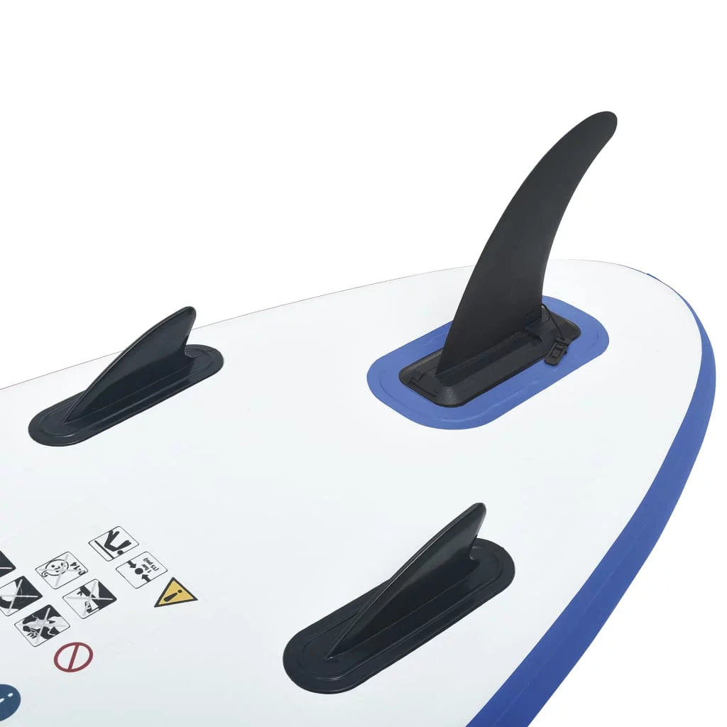 Buyweek Stand Up Paddle Board Set SUP Surfboard Inflatable Blue and White