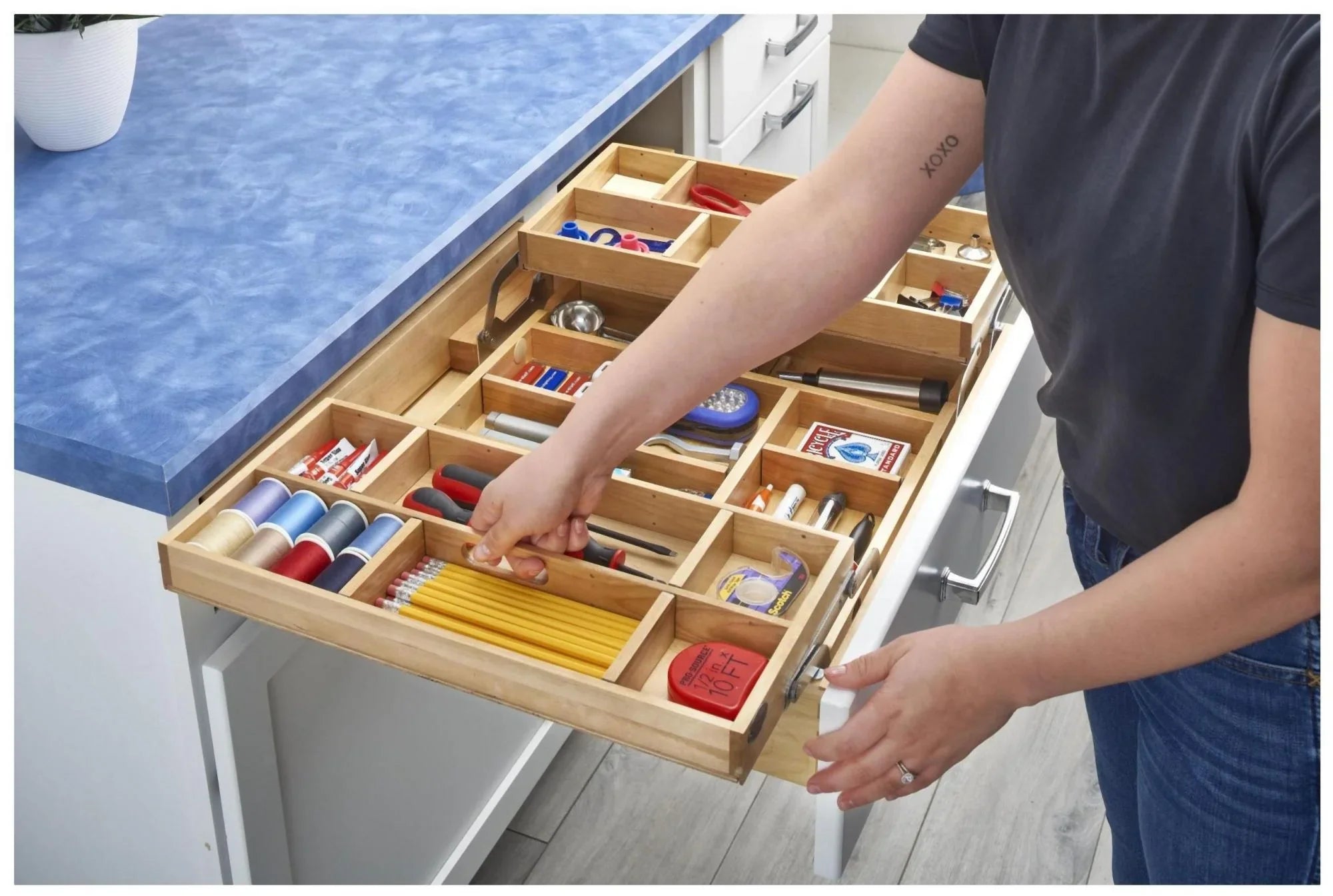 Rev-A-Shelf 4Wtmd-24H-1 4Wtmd Series Tiered Kitchen Organizer Drawer For 24" Cabinets - - Exclusive Design