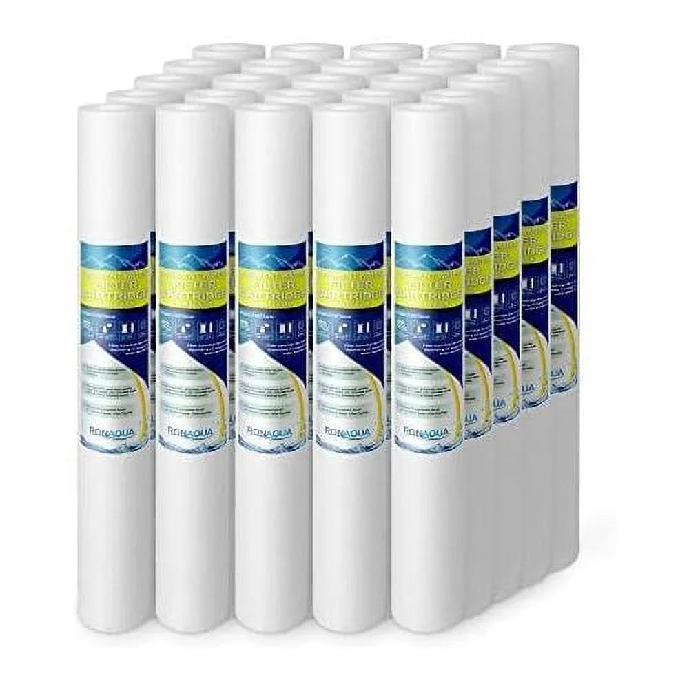 Stylish Standard Whole House -Blown Four Layers Filtration Polypropylene 10 Micron Sediment Filter 20â X 2.5â Fits 20â X 2.5â Housings. Compatible With FPMB5-20, FPMB520, SDC-25-2005/4, VX05-20 Pack Of 25