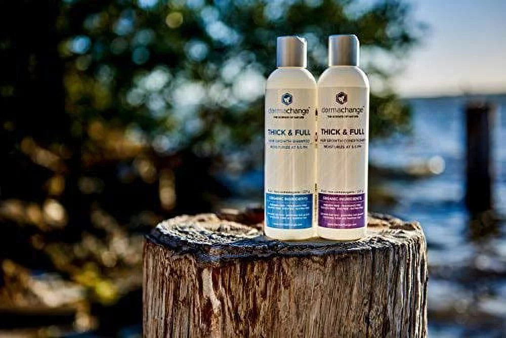 DermaChange Shampoo and Conditioner Set for Hair Growth with Vitamins -8 Oz
