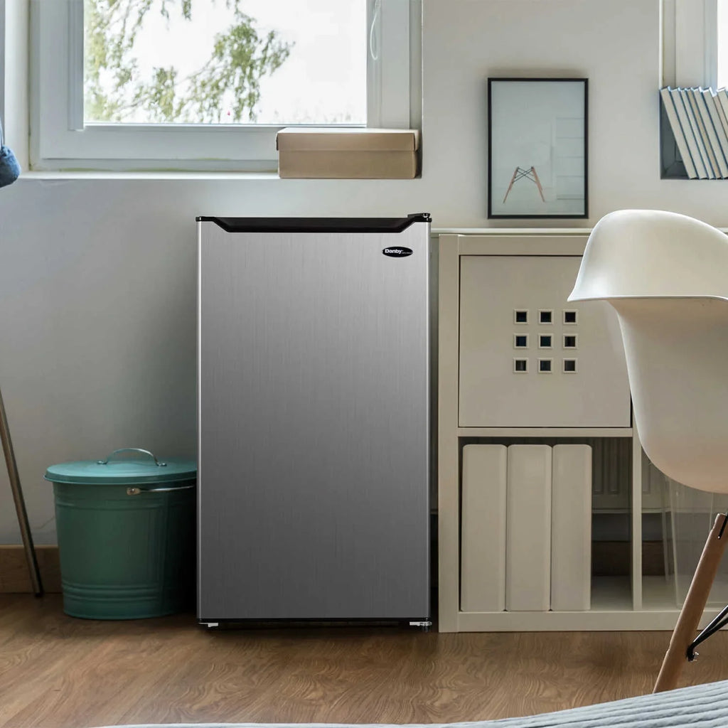 Stylish Danby DAR032B2SLM 3.2 cu. ft. Compact Refrigerator - Stainless Steel