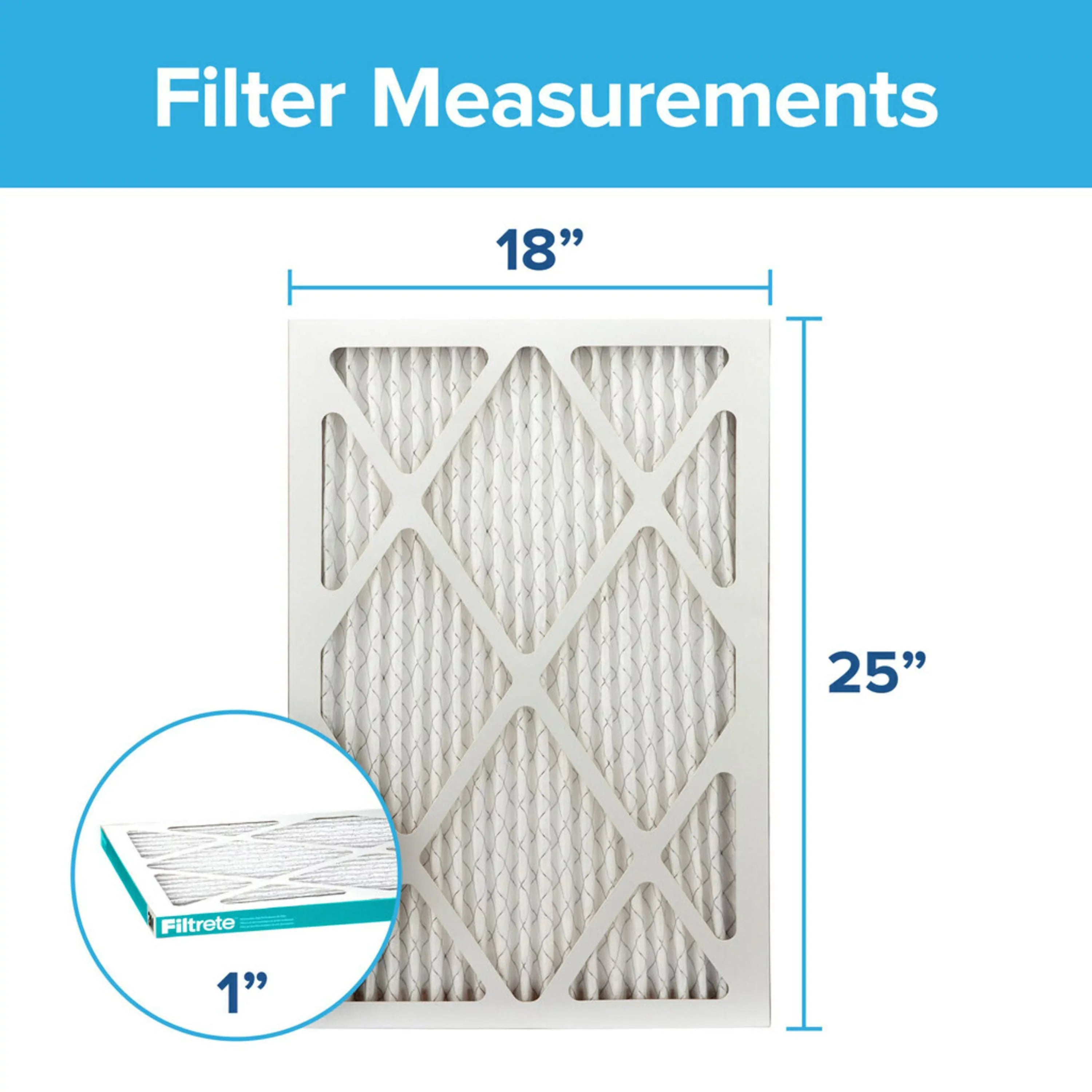 Filtrete by 3M 18x25x1, MERV 11, Allergen Reduction HVAC Furnace Air Filter, 1200 MPR, 4 Filters - Exclusive Design
