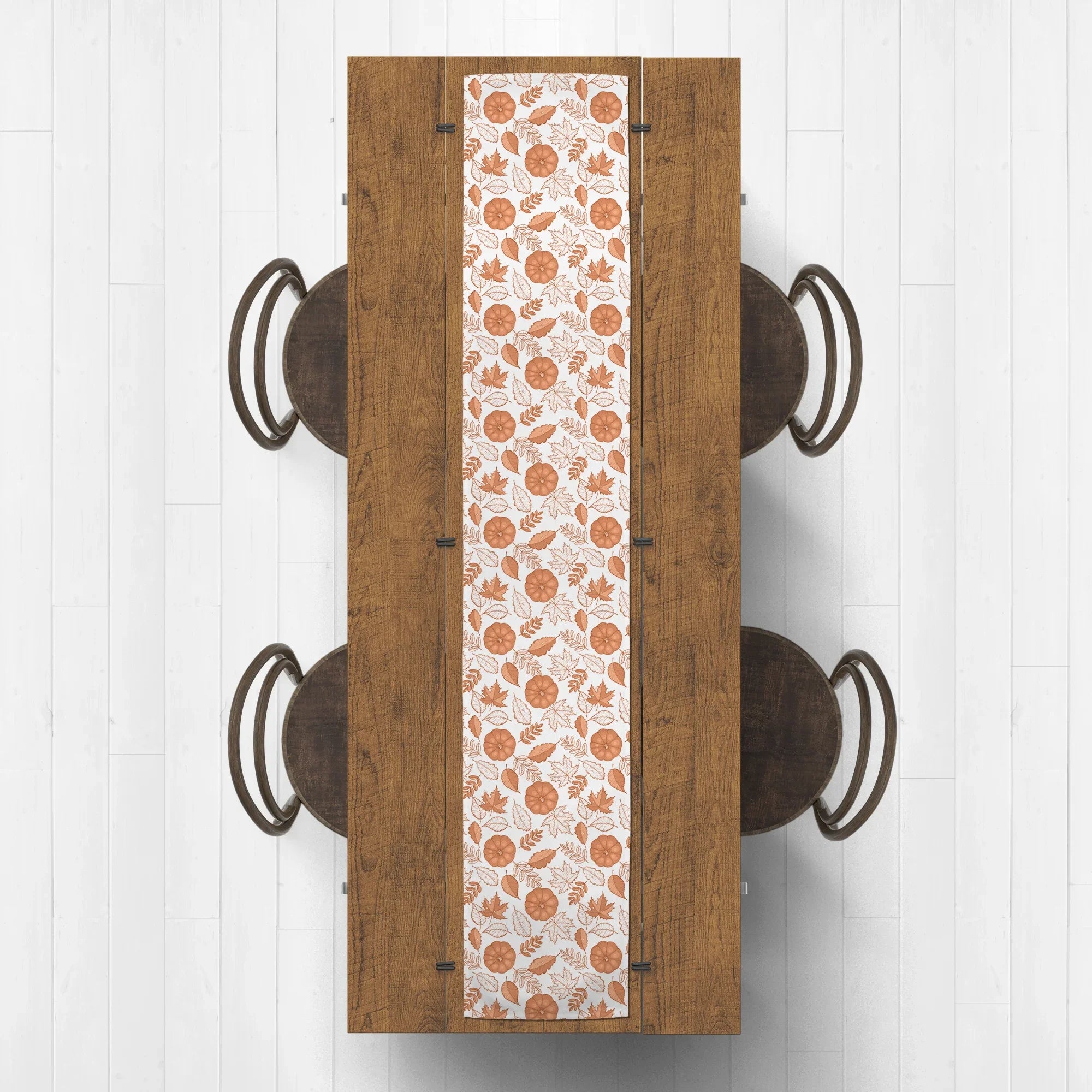 Stylish Creative Products Fall Foliage Orange 16x72 Poly Twill Table Runner