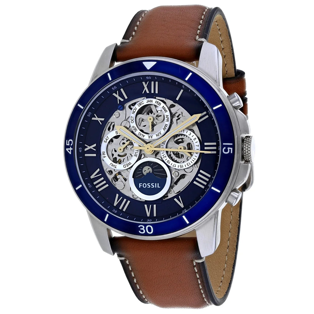 Stylish Fossil Men's Grant ME3140 Silver Stainless-Steel Automatic Dress Watch