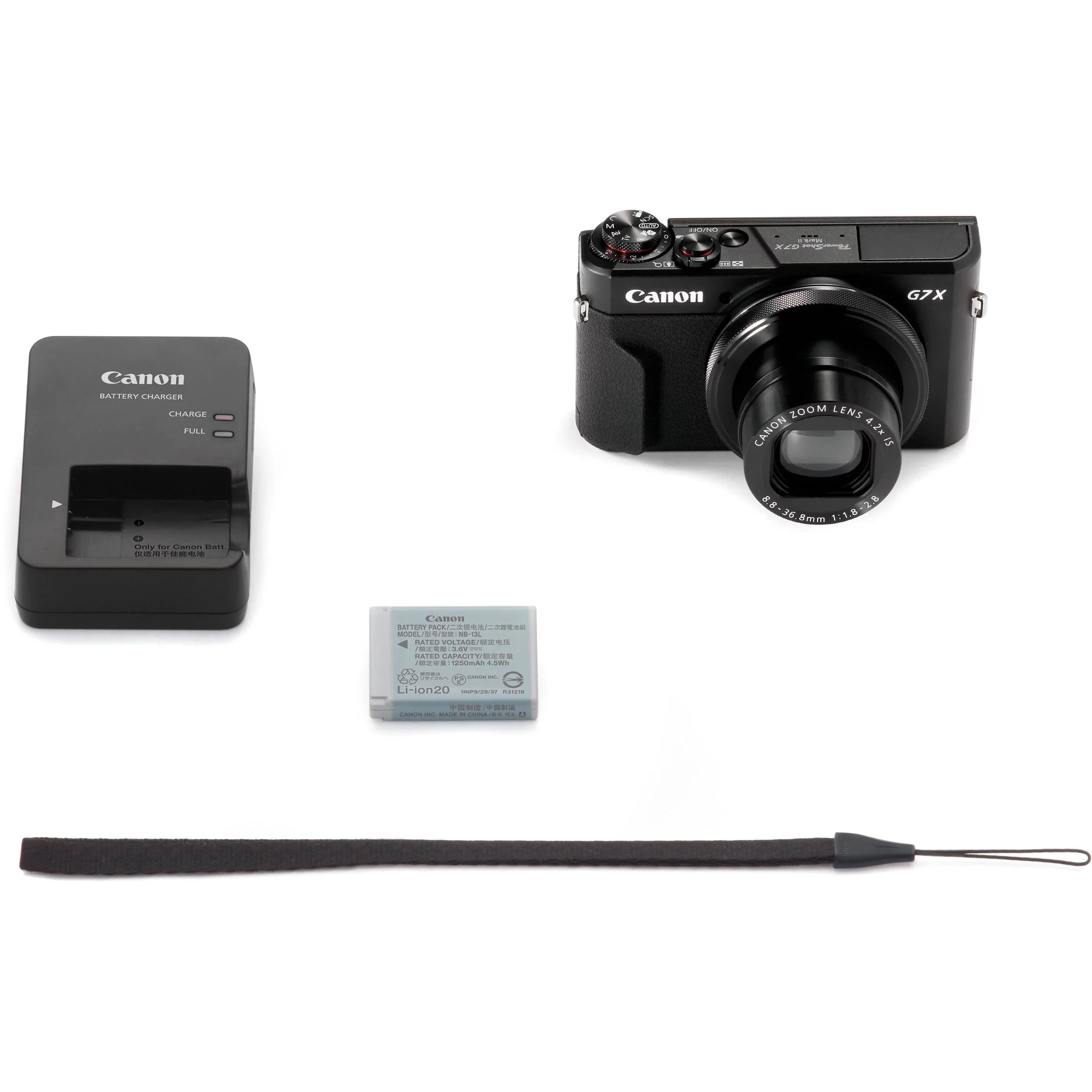 Stylish Canon PowerShot G7 X Mark II Digital Camera (Black) with Essential Accessory Bundle - Includes: SanDisk Ultra 64GB SDXC Memory Card, Extended Life Replacement Battery, Tripod, Carrying Case & More