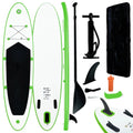 Carevas Inflatable Paddleboard Set Green and White - Exclusive Design