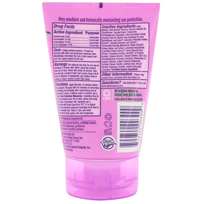 Stylish Alba Botanica, Kids Sunscreen, Tropical Fruit, SPF 45, 4 oz(Pack of 3)