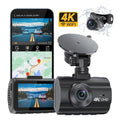 4K Dash Cam WiFi GPS,4K+1080P Front and Rear, Car Dash Camera, Dashcam with 2" LCD Screen, 170Â° Wide Angle, WDR, Night Vision,Parking Mode, G-Sensor,Black - Exclusive Design
