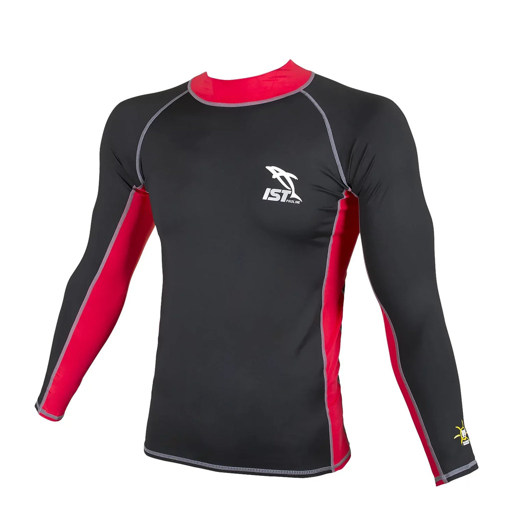 IST DS-46 Unisex Long Sleeve Spandex Rash Guard (Red / X-Large)