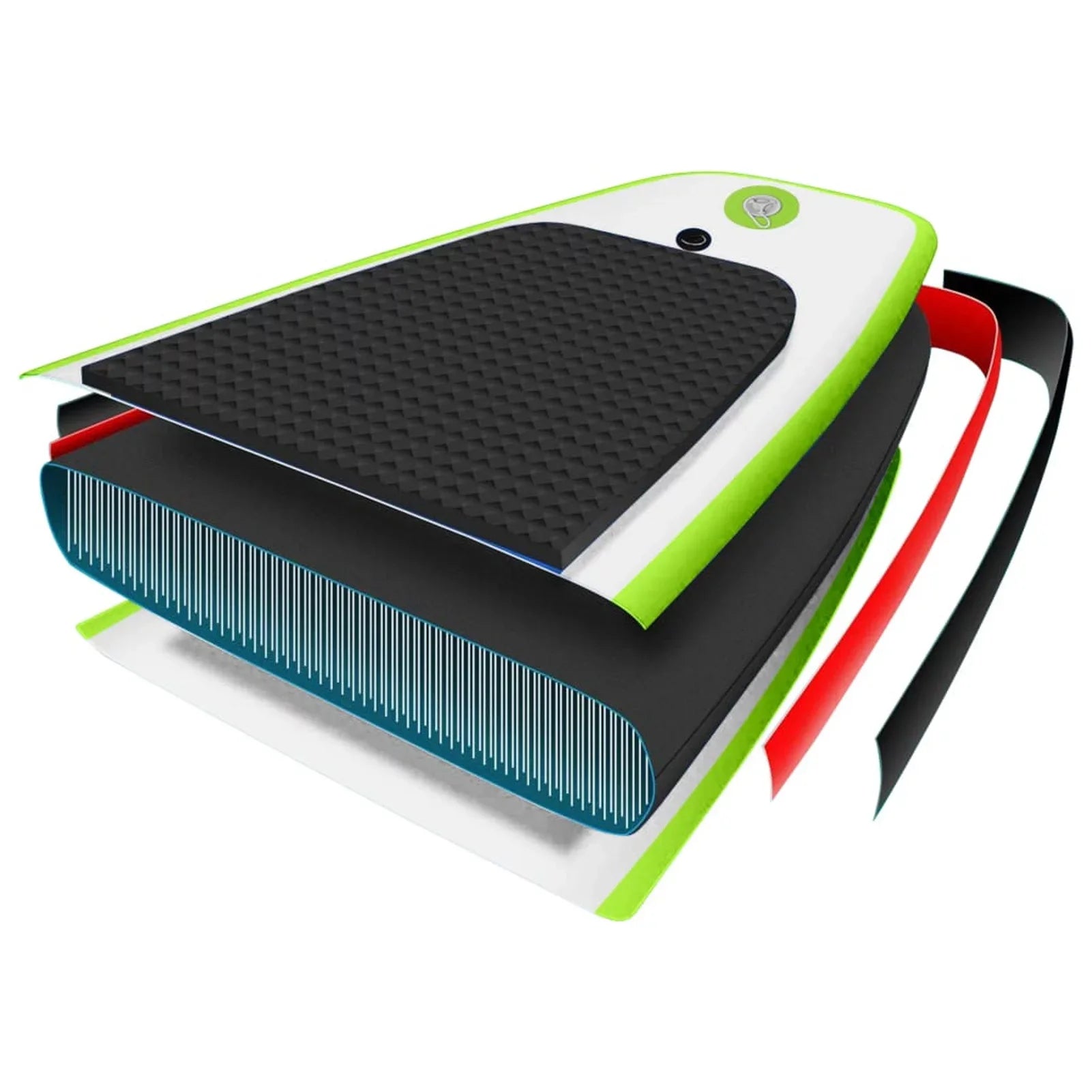 Carevas Inflatable Paddleboard Set Green and White - Exclusive Design