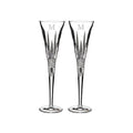 Waterford Lismore Diamond Block Letter Monogram Toasting Flutes Set of 2