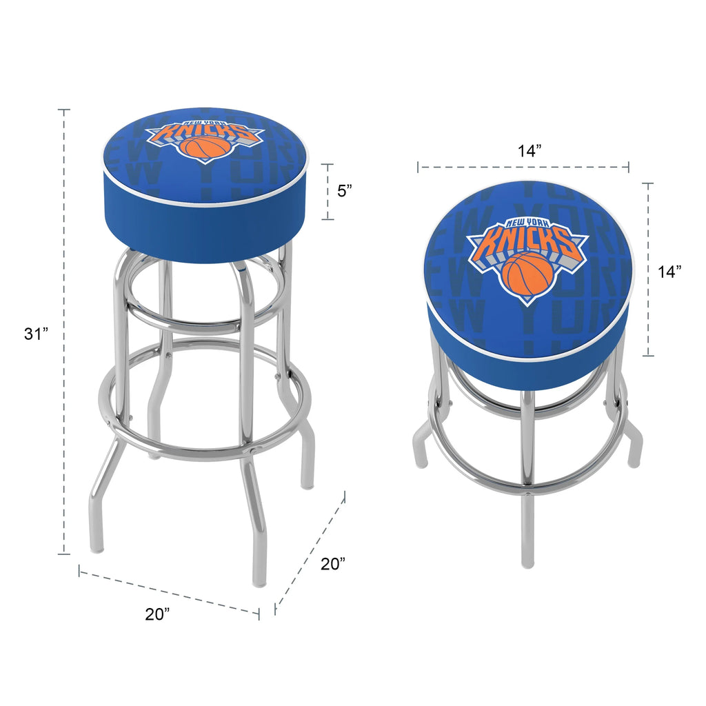 Trademark Gameroom New York Knicks City Bar Stool with Padded Seat