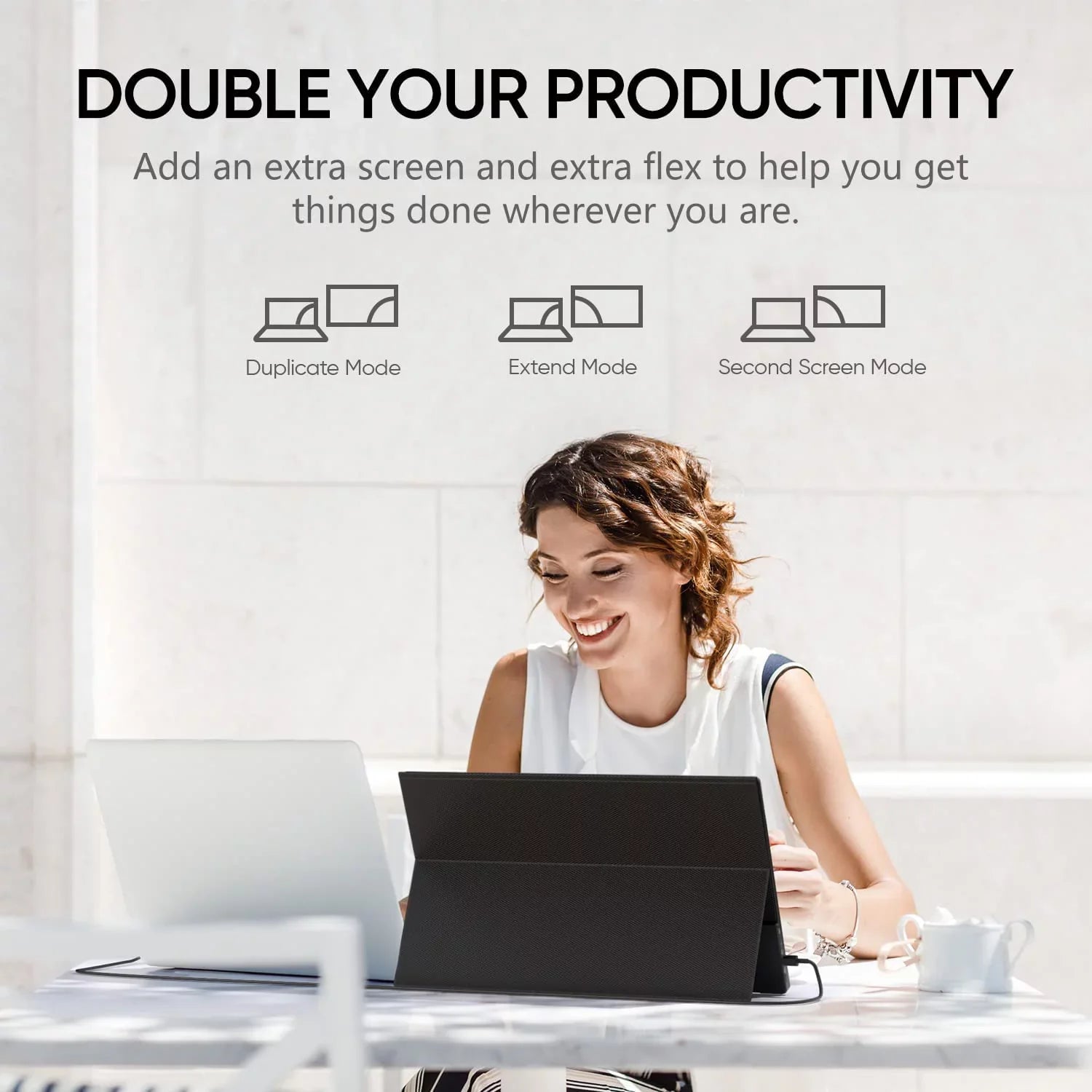 Arzopa Portable Monitor 15.6'' FHD 1080P Portable Laptop Monitor IPS Computer External Screen USB C HDMI Display - A1 GAMUT