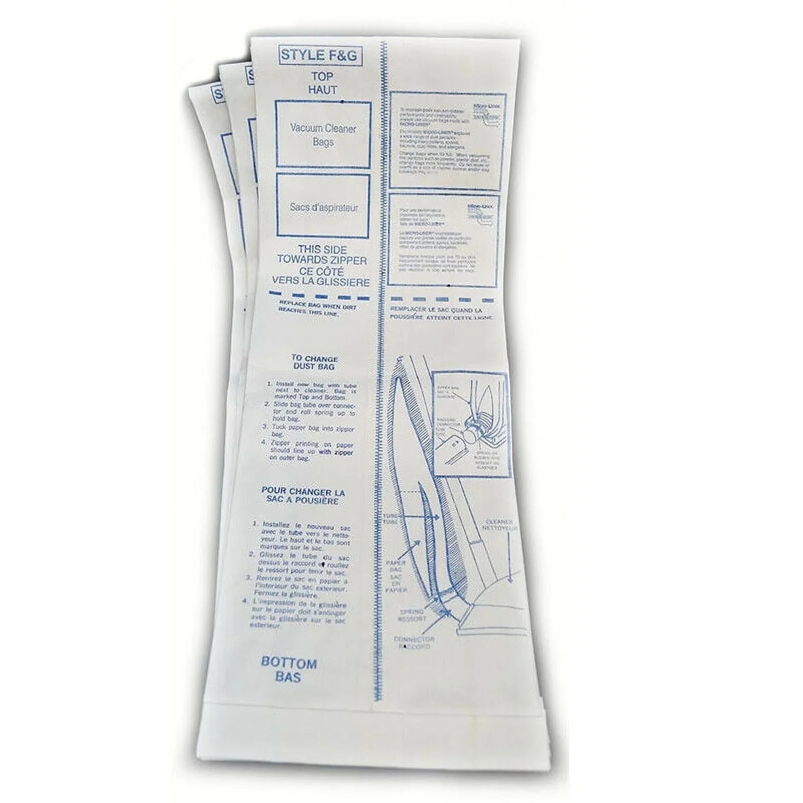 Stylish Eureka Style F&G 1934 Micro Allergen Vacuum Cleaner Bags by DVC Made in USA [ 63 Bags ]
