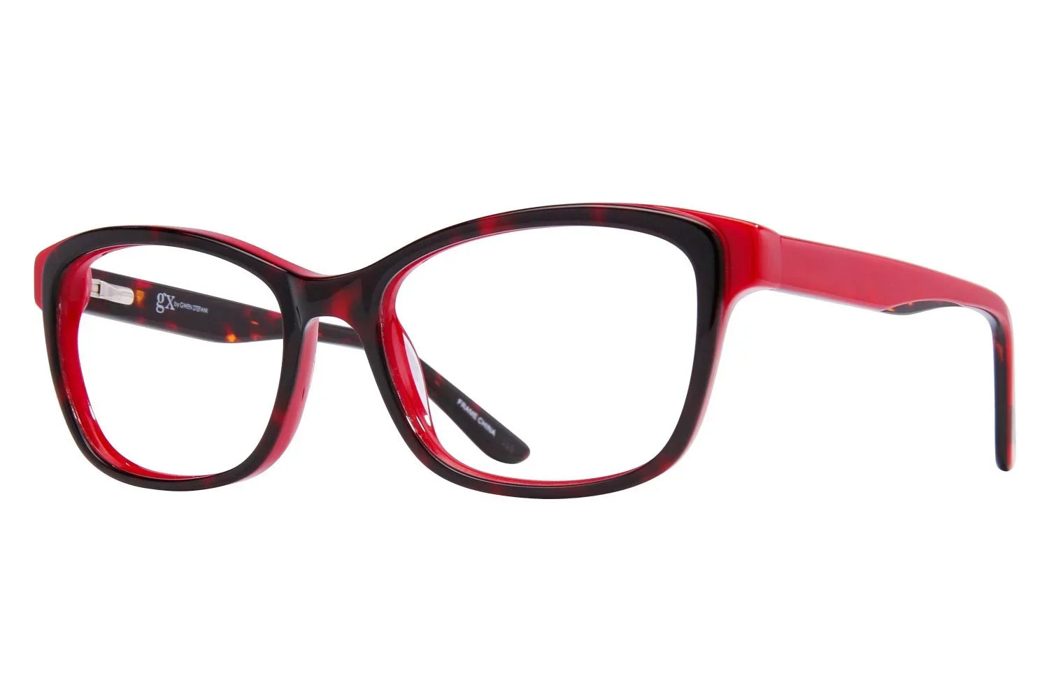 NEW GX By Gwen Stefani GX002 Tortoise & Red Eyeglasses 50mm with GX Case - Exclusive Design