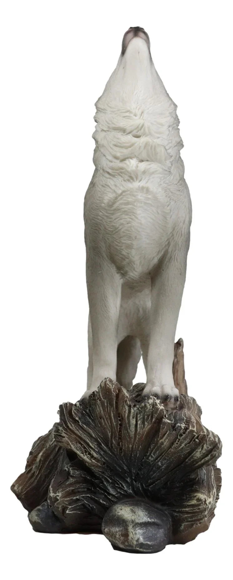 Large Cries Of The Night Howling Alpha Gray Wolf Statue 12"H Spirit Wolves Decor - Exclusive Design