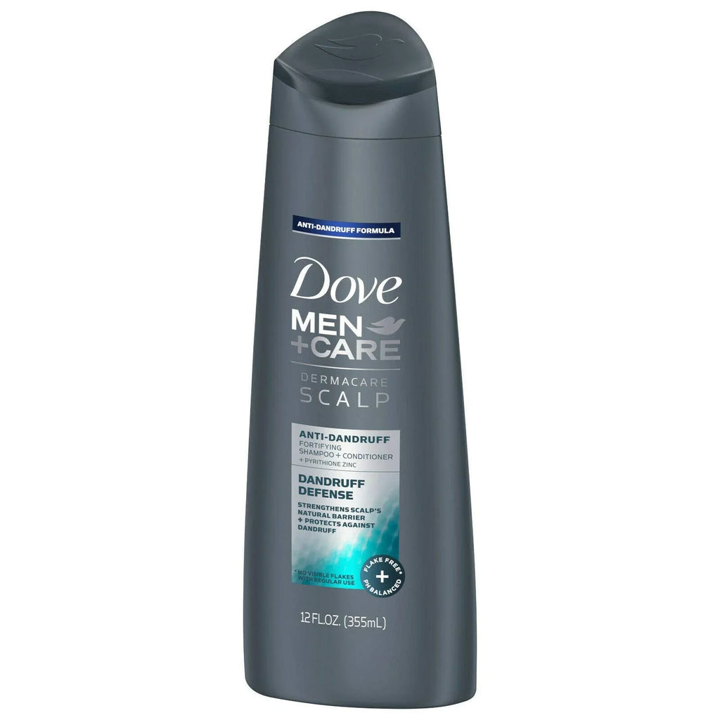 Stylish Dove Men+Care Dermacare Scalp 2 In 1 Shampoo & Conditioner Dandruff Defense 12 Oz