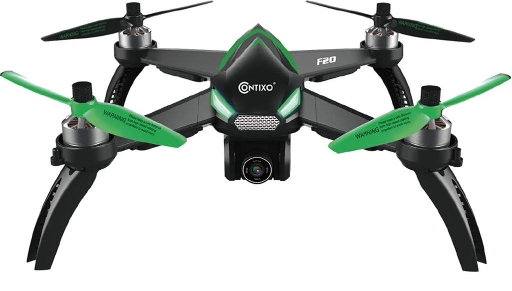 Open Box Contixo F20 RC Remote App Controlled Quadcopter Drone - BLACK/GREEN - Exclusive Design