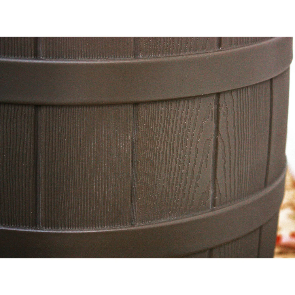 Stylish Good Ideas Rain Wizard 50 Gallon Rain Barrel Water Collector, Oak (2 Pack)
