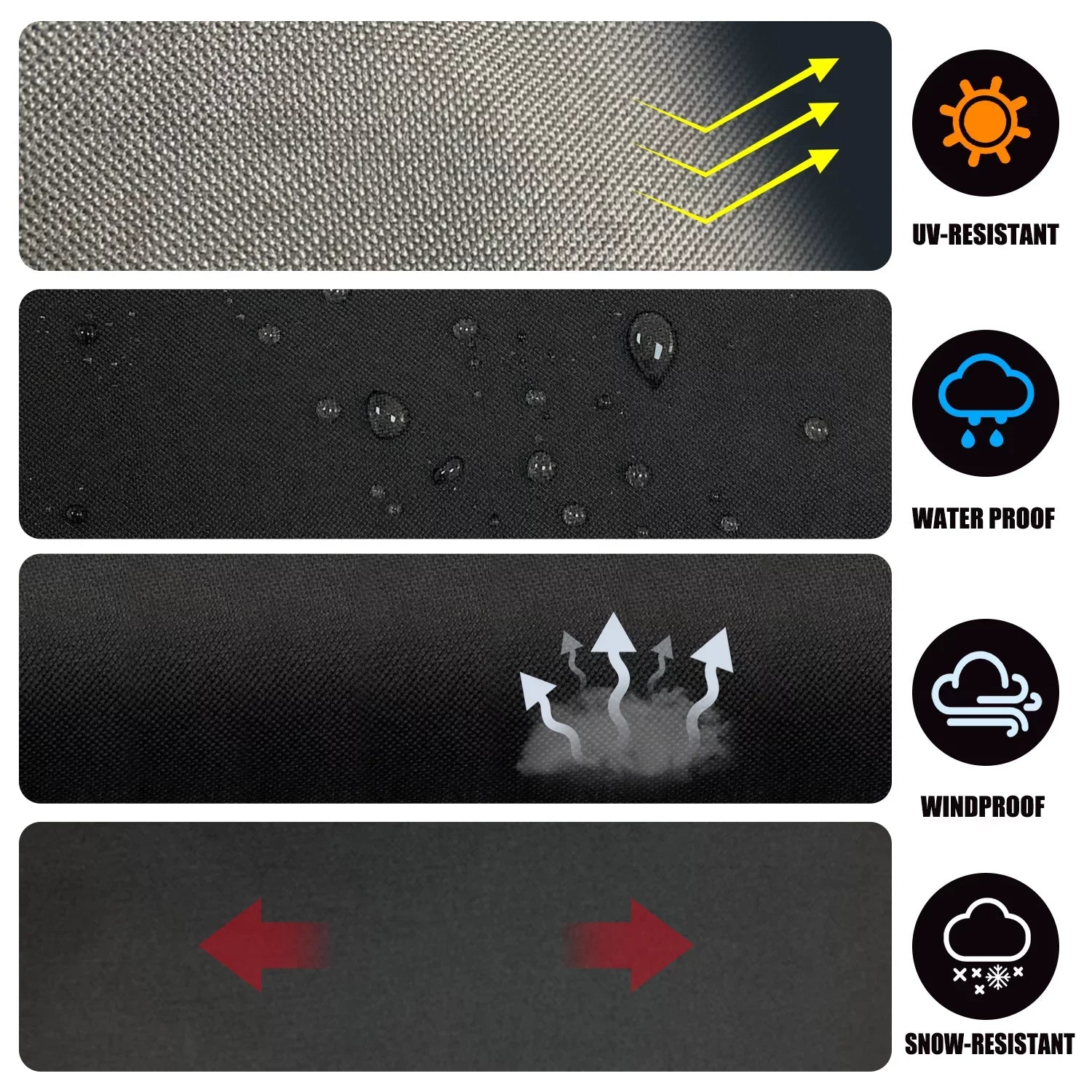 Heavy Duty Grill Cover Fit for Napoleon 61427 Rogue 425 Series Grill Cover,All Weather Protection Waterproof Cover Black - Exclusive Design