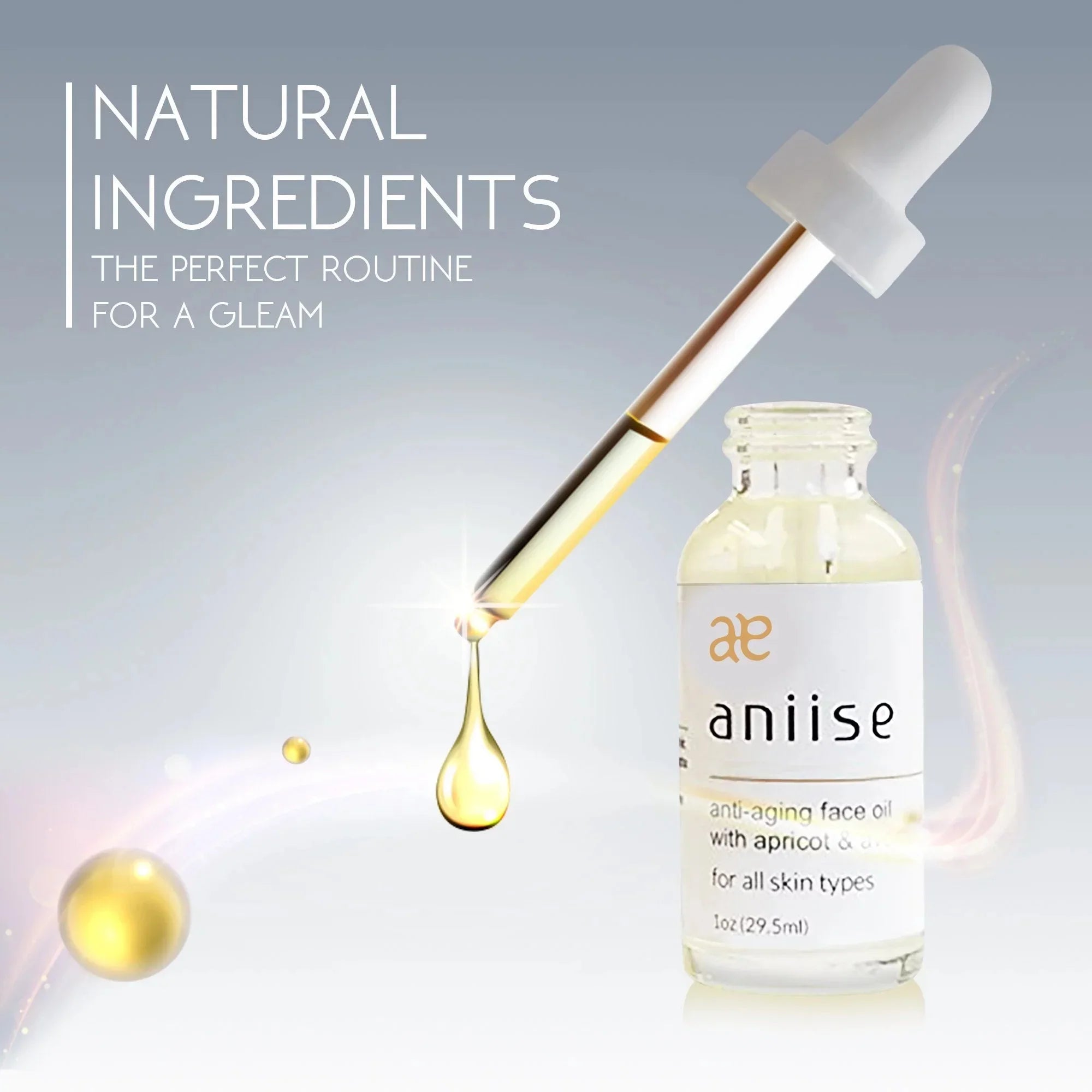 ANIISE Anti &ndash; Aging Face Oil with Apricot and Avocado, For All Skin Types - Made in USA &ndash; 1 oz