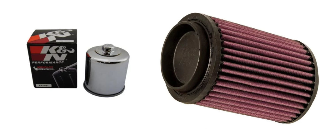 K&N Air and Oil Filter Chrome Kit for ATV/UTV POLARIS Xpedition 325 2000-2001 - Exclusive Design