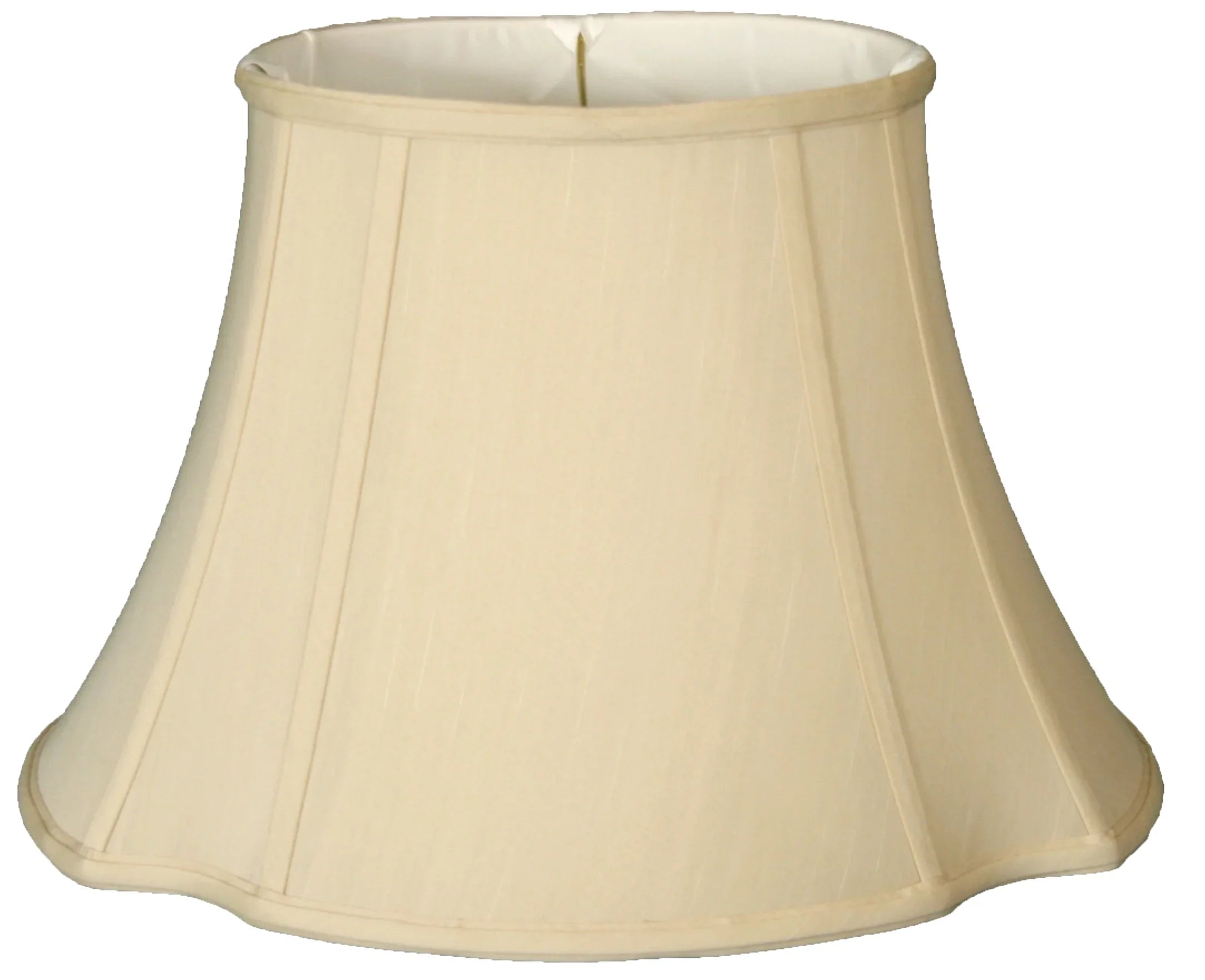 Royal Designs 17" Oval Inverted Corner Lamp Shade Eggshell