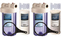 Stylish Two 4.5 x 10" Big Blue Whole House Sediment & Carbon Water Filters