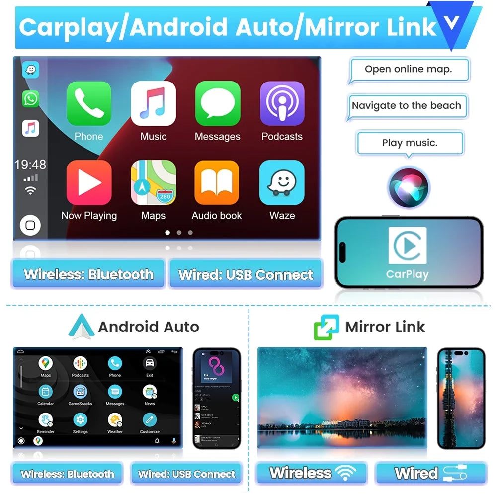 Podofo 2+32G for Hyundai Elantra 2014-2016 Wireless Carplay Android Auto Mirror Link 9'' Touchscreen Car Stereo Radio Android 11 System WIFI GPS Hifi FM Bluetooth Usb, AHD Backup Camera
