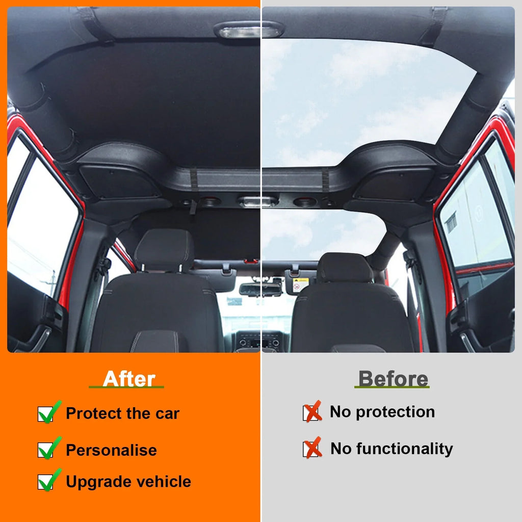 Stylish Soft Top Bikini Top Cover for Jeep Wrangler JK 2007-2017 2-Door Extended PU Leather Anti-UV Top Roof Black
