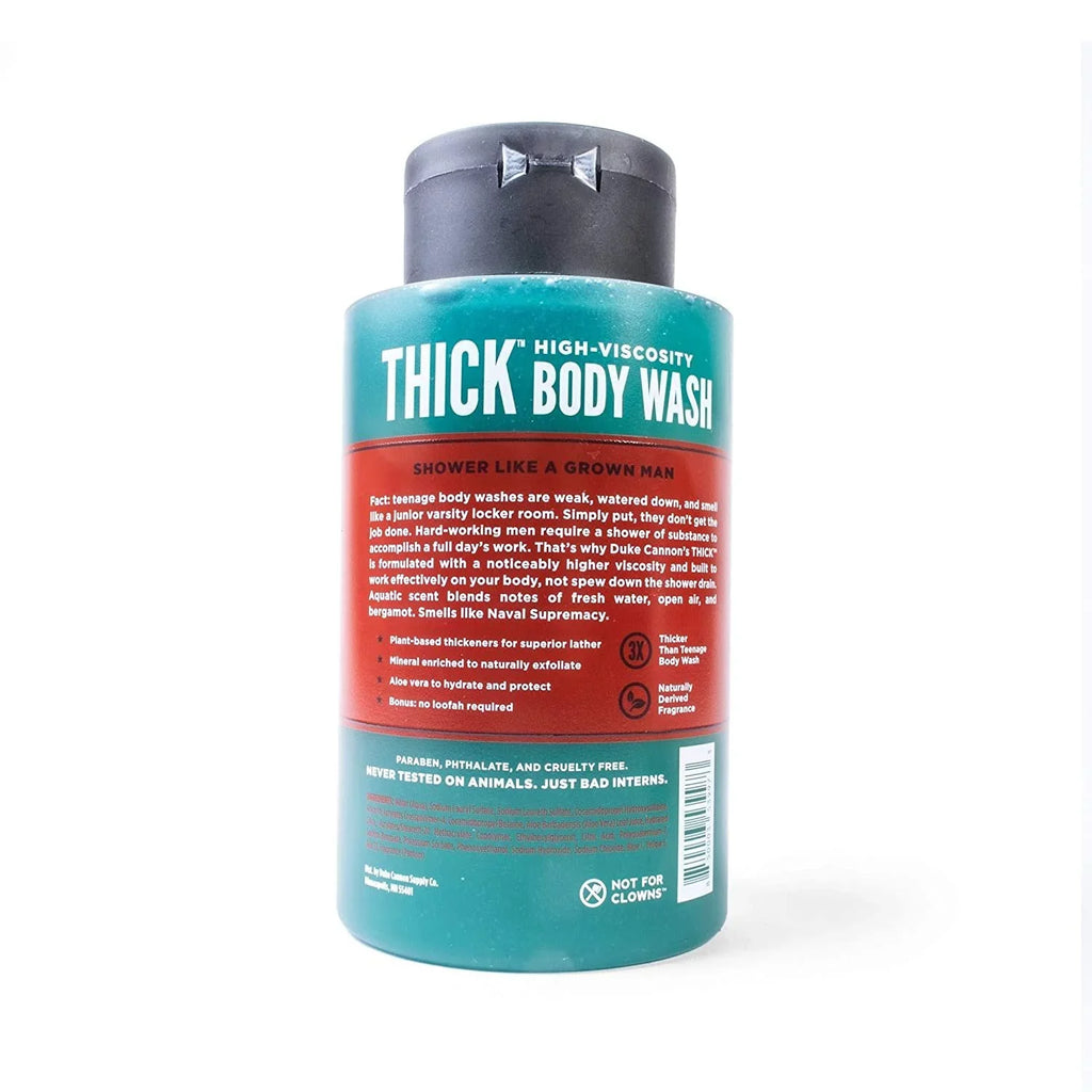 Duke Cannon Supply Co. THICK High-Viscosity Body Wash for Men - Smells Like Naval Diplomacy, 17.5 Fl Oz 6 Pack