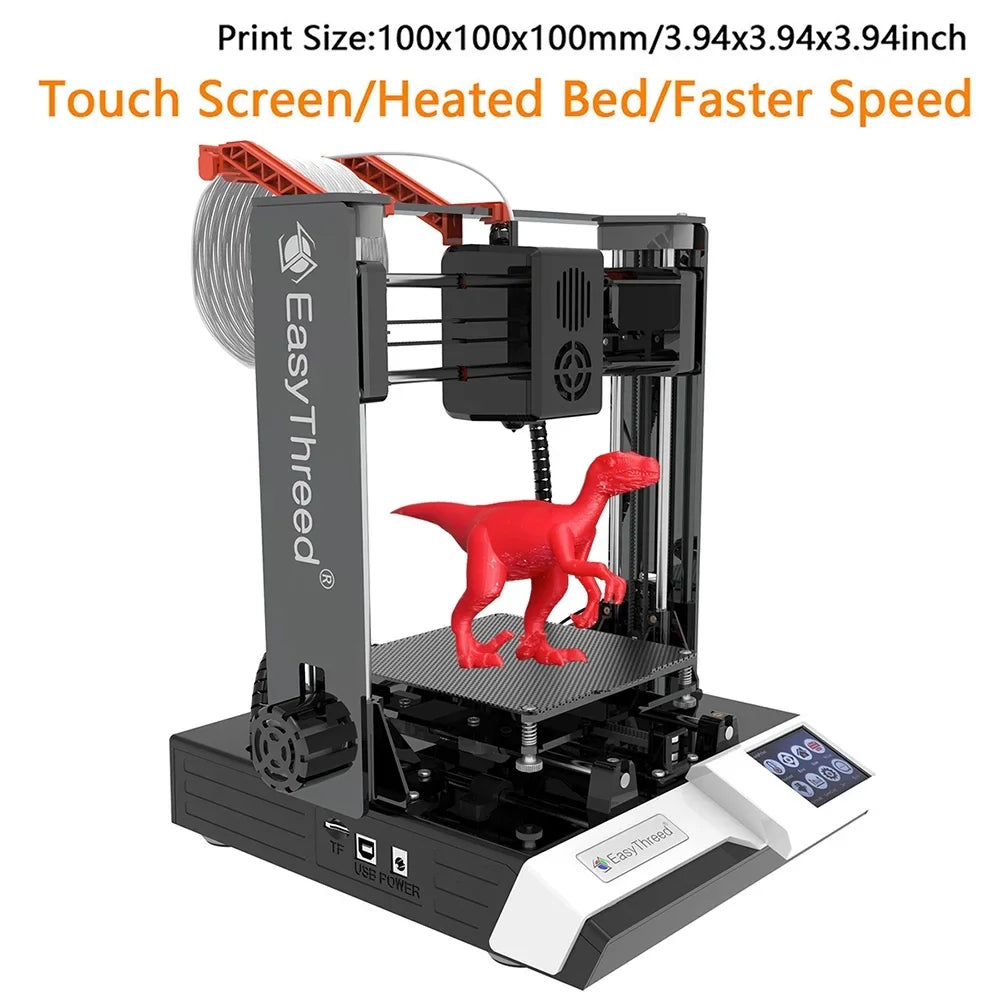 EasyThreed 3D printer,Print Size Removable K6 Plus 3D Printer TF Kids HUIOP Printers 3D-Printer 3D Printer Hine 100x100x100mm/4x4x4inches MIZUH Comes Plus Printer Hine ICHU