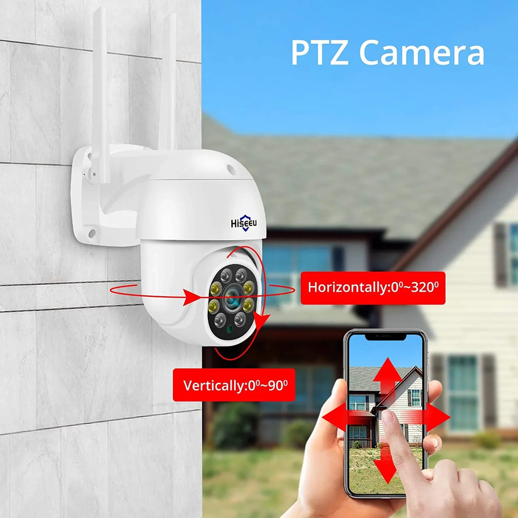Stylish Hiseeu 5MP Security Camera System with 1TB Hard Drive, Outdoor Security Camera Wireless Wifi with Two-Way Audio,Human Detection, Home Security Cameras System