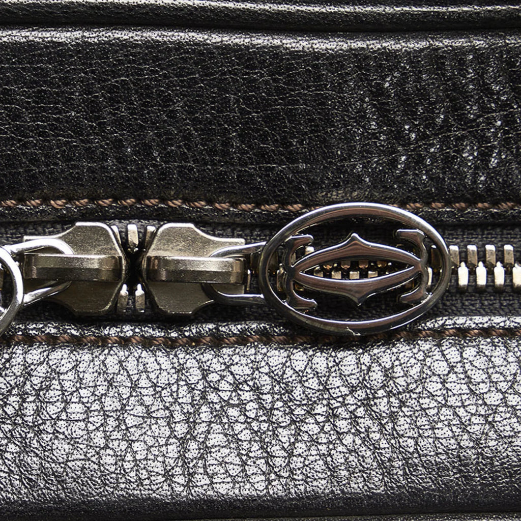 Pre-Owned Cartier handbag shoulder bag brown leather ladies CARTIER (Fair) - Exclusive Design