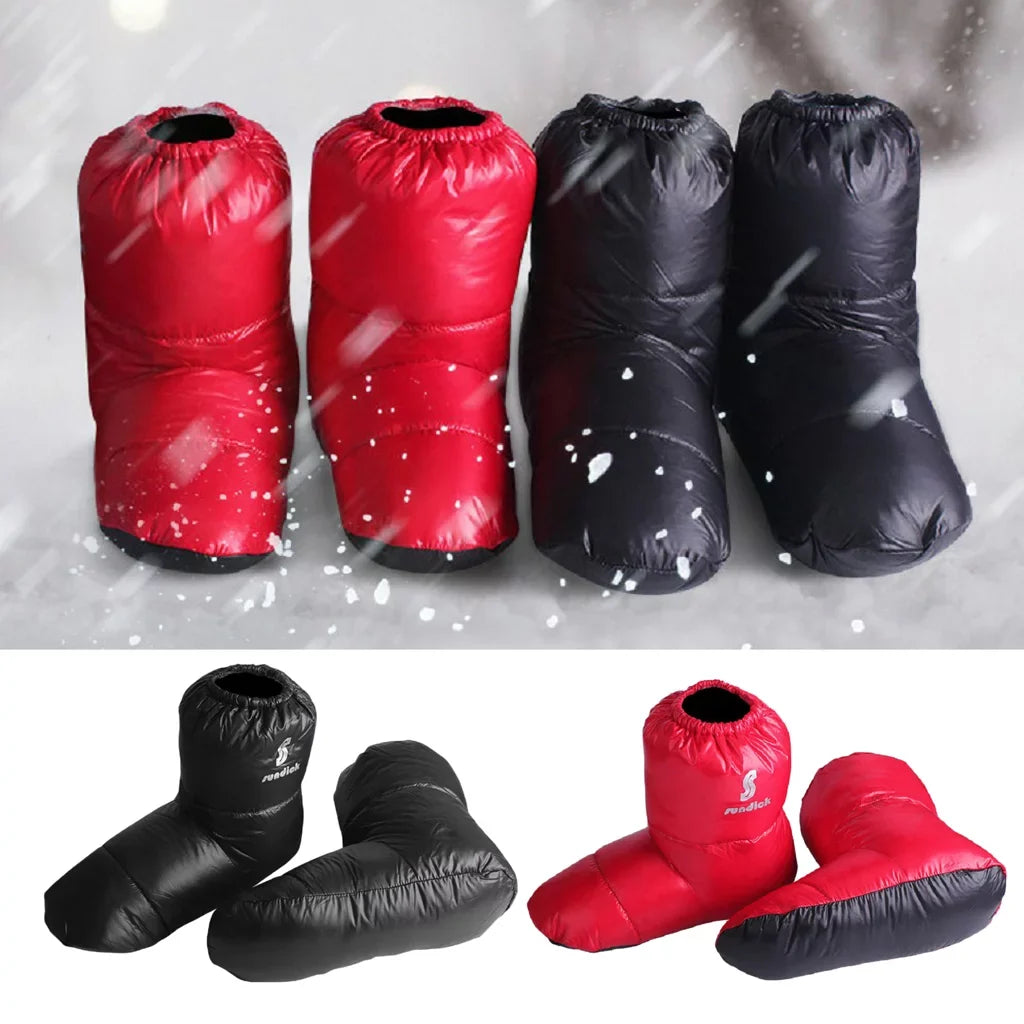 Duck Down Booties Camping Cabin Slippers Water Warm Long , - Exclusive Design