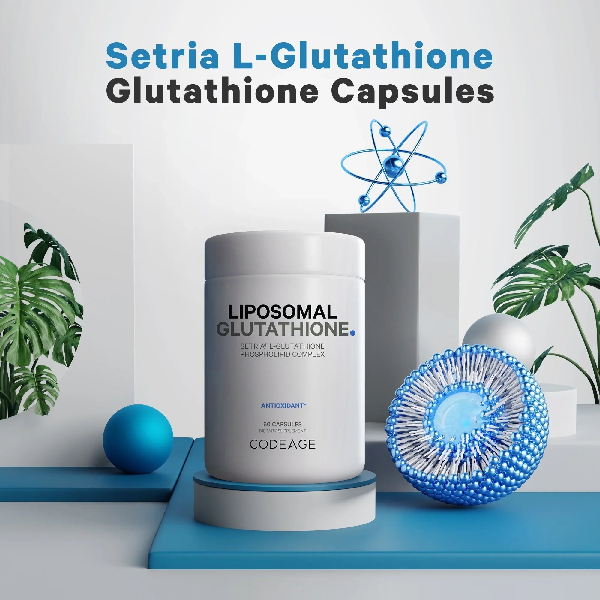 Stylish Codeage Liposomal Glutathione, SetriaÂ® L Glutathione Capsules, Phospholipid Complex, Vegan, Non-GMO, 60 ct