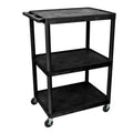 Stylish Luxor LP48E-B 48'' Tall Shelf Plastic Table