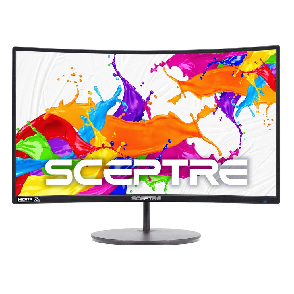 Sceptre C248W-1920R 24" Curved 75Hz Gaming LED Monitor Full HD 1080P HDMI DisplayPort VGA Speakers Ultra Thin Metal Black