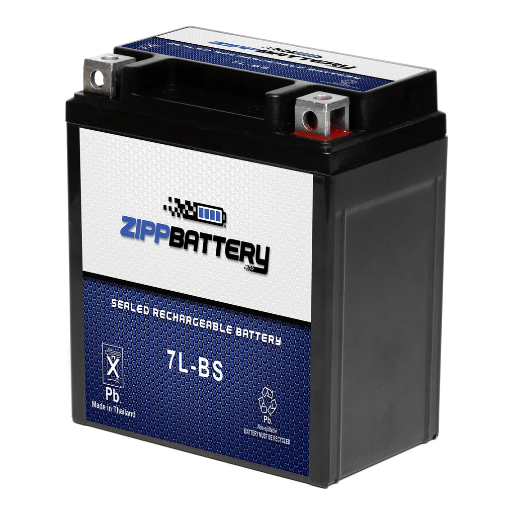 Zipp Battery YTX7L-BS (7L-BS 12 Volt,6 Ah, 75 CCA) Motorcycle Battery for Yamaha Xt225 Serow 225cc 92-'00 - Exclusive Design