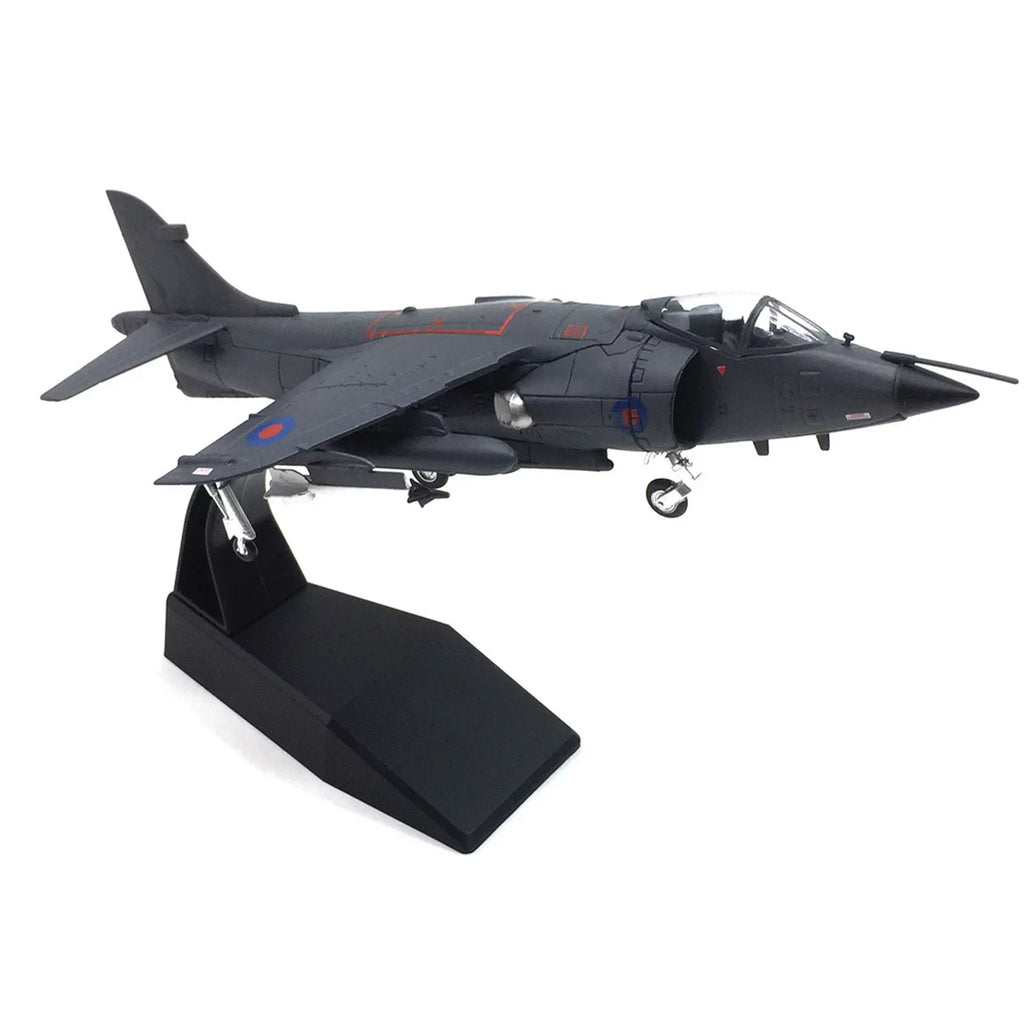 Stylish 1:72 UK Air Force 1982 Sea Harrier Jet Fighter Model Military Fighter Aircraft Model Alloy Simulation Collection Display