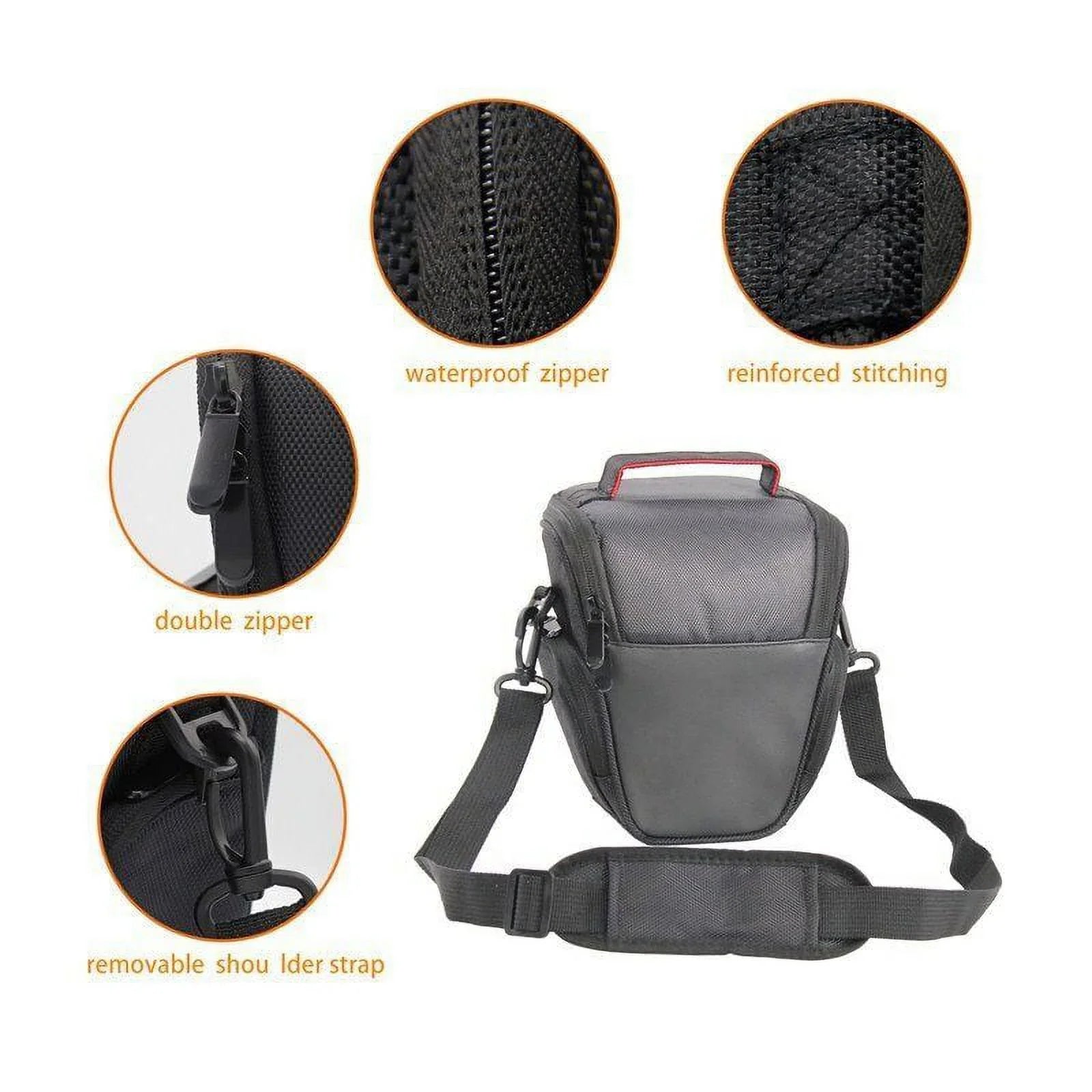Waterproof DSLR SLR Camera Shoulder Bag Case with Shockproof Padding for Canon, Nikon, Sony EOS Cameras