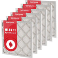 SpiroPure 15.38x23.38x1 MERV 11 Pleated Filter Air Filters - Made in USA (6 Pack) - Exclusive Design