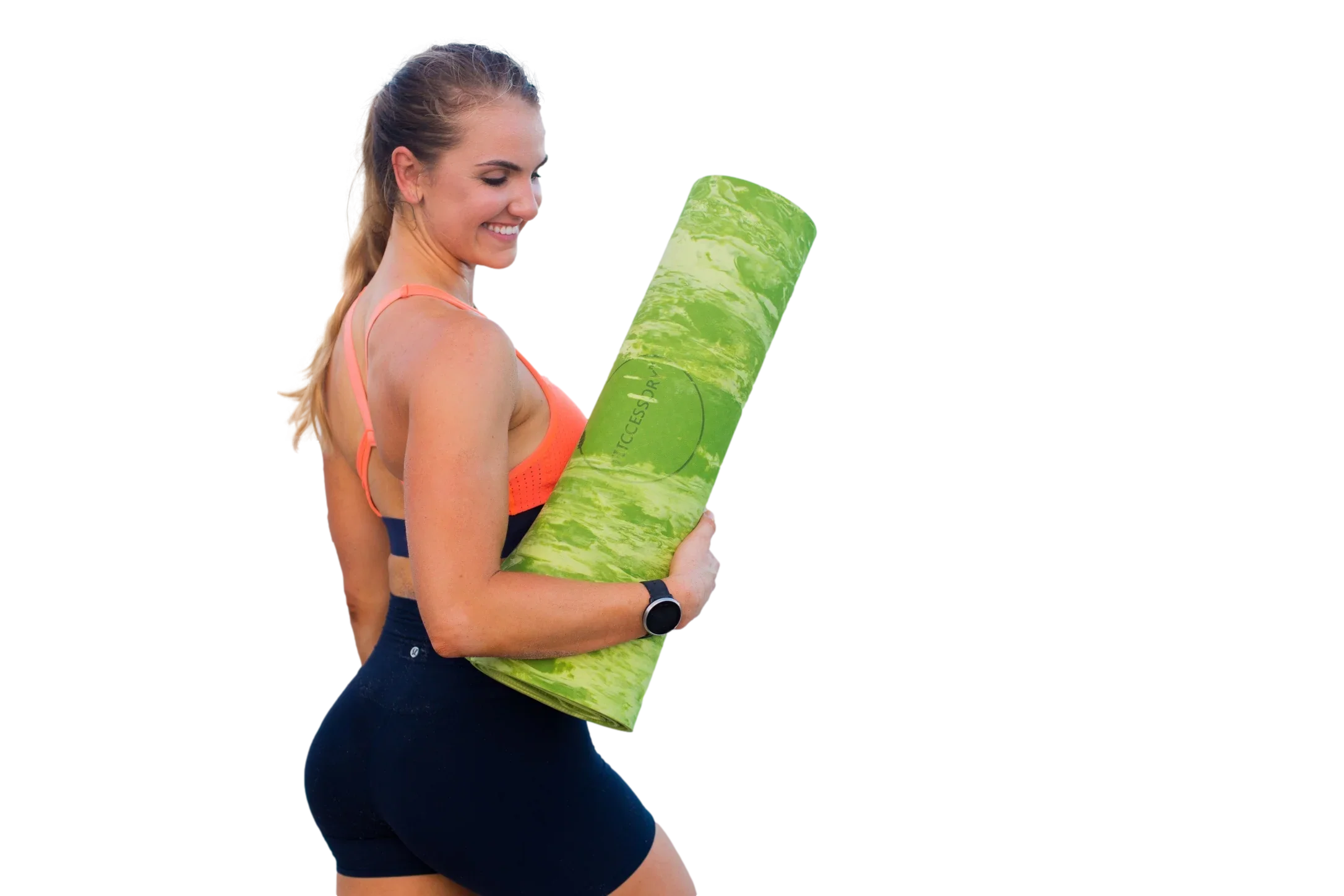 Large Fitccessory Sweat Proof Marble Yoga Mat - 3mm Thick for Home Yoga, Pilates, Stretching, Floor & Fitness Workouts