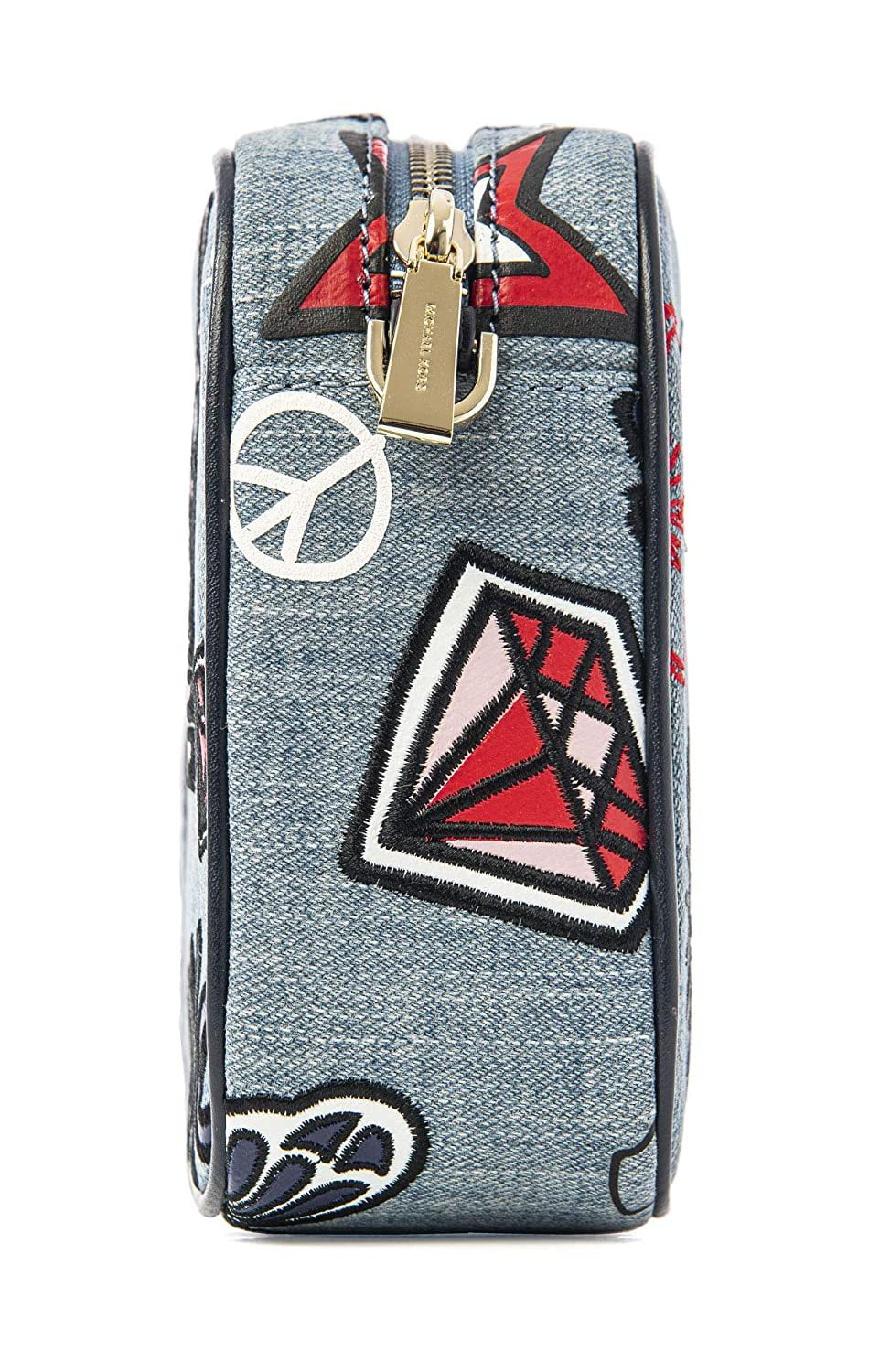 Michael Kors Ginny Medium Embroidered Denim Crossbody Bag New - Exclusive Design