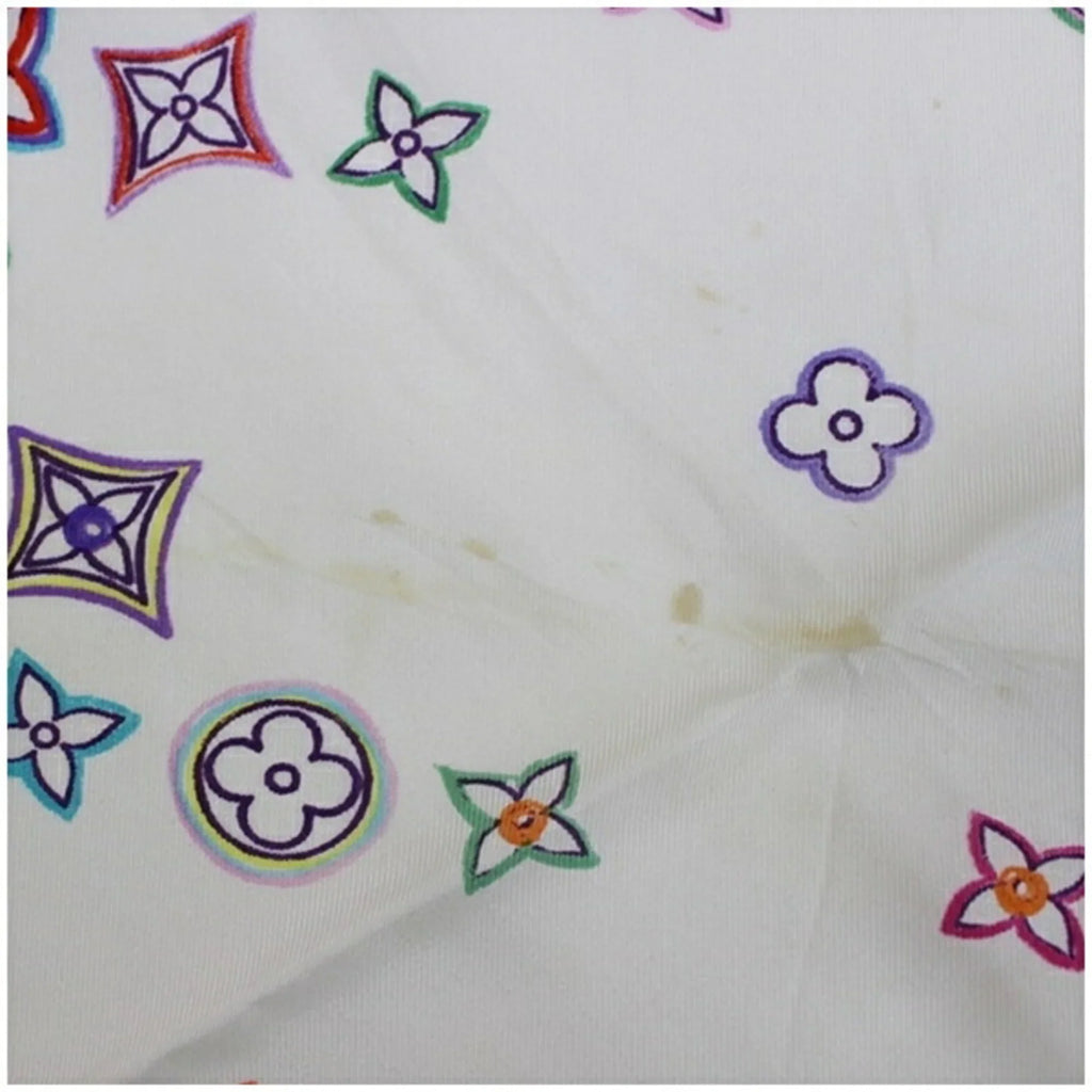 Pre-Owned Louis Vuitton Silk Scarf Muffler Monogram White x Multicolor Women's (Good)