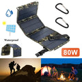 Jahy2Tech Foldable Outdoor 80W USB Solar Panel Portable Phone Charger Camping Hiking Rechargeable Battery High Quality