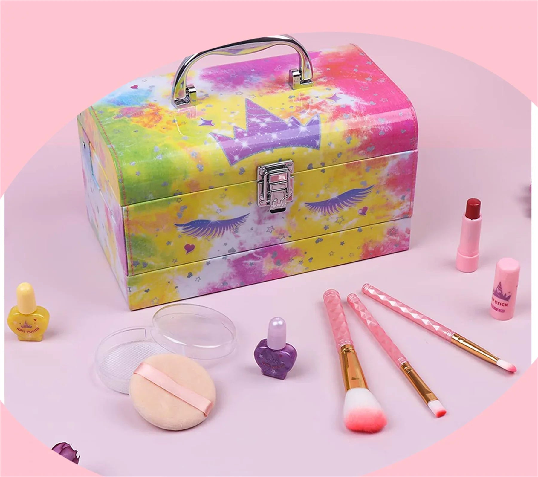 Little Girls Makeup Kit - Unicorn Real Washable Makeup Box with Palettes - Exclusive Design