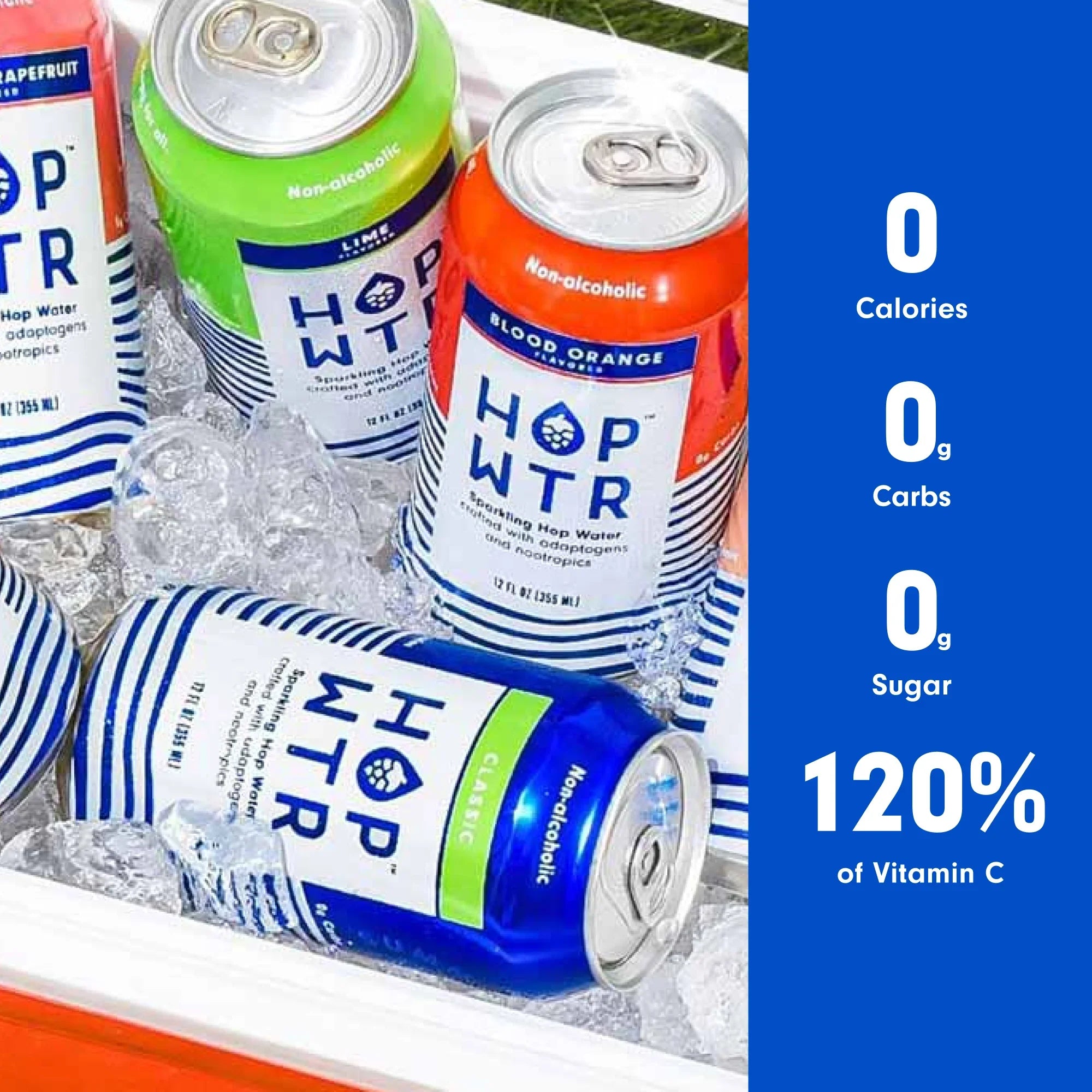 HOP WTR WTR 4 FLAVR VARIETY 12 PK, Pack of 2 - Exclusive Design